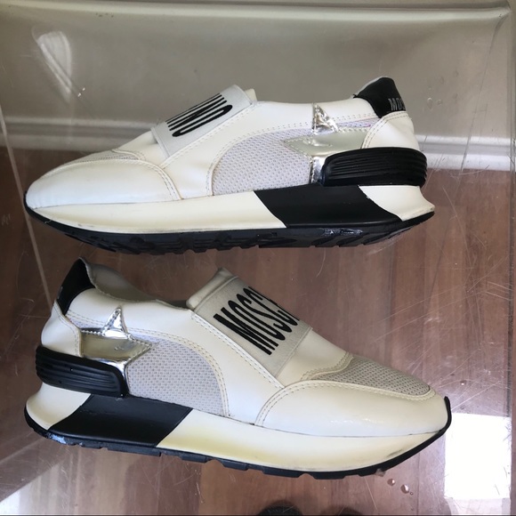 Love MOSCHINO Sneakers Leather Star Slip On Logo - Picture 6 of 16